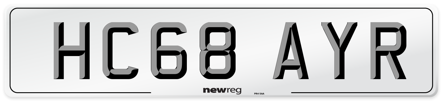 HC68 AYR Number Plate from New Reg